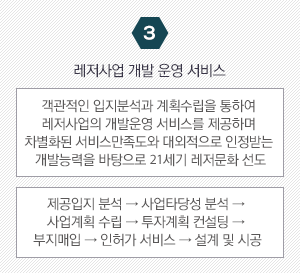 3. 레저사업 개발 운영 서비스